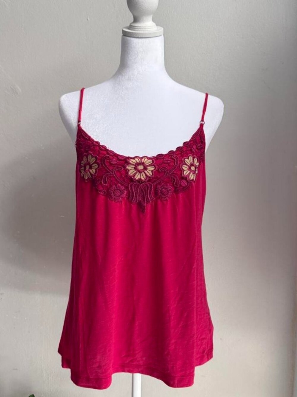 Aeropostale Crochet Floral Cami Tank Top Fairycore Boho Size M